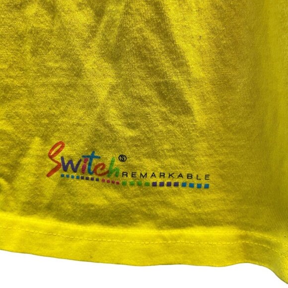 Switch Remarkable "Life Is Good" Graphic Tee Small Yellow 100% Cotton - Picture 4 of 7